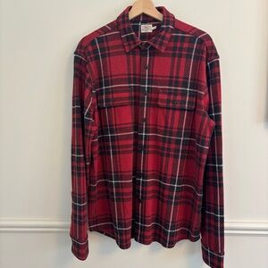 Faherty Red and Black Plaid Men's Shirt